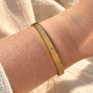 Bracelete Pai Nosso em Aço Inox