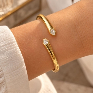 Bracelete Poderoso com 2 Zirconias