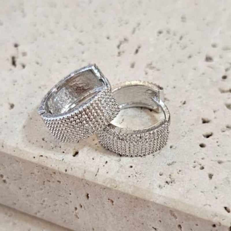 Brinco Argola Grossa Pontilhada Media