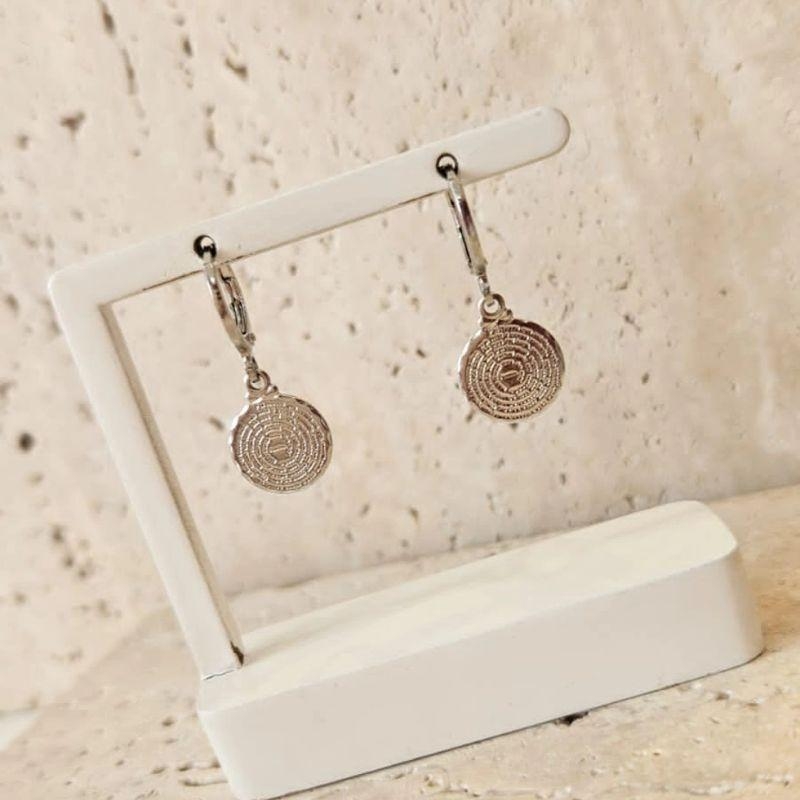 Brinco Argola Pai Nosso Pendurado R