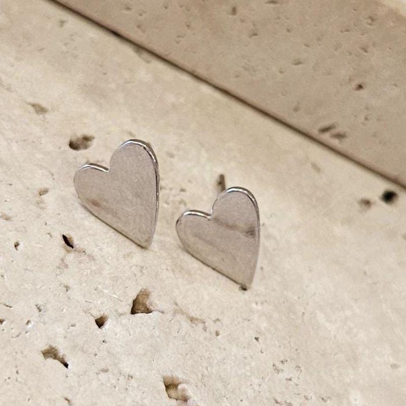 Brinco  Coração Chapinha Torto