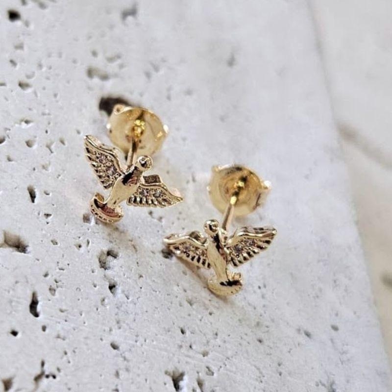 Brinco Espirito Santo Mini Cravejado