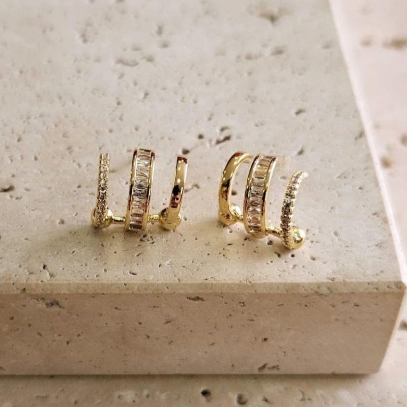 Brinco Garras Lisa, Cravejada e Navete