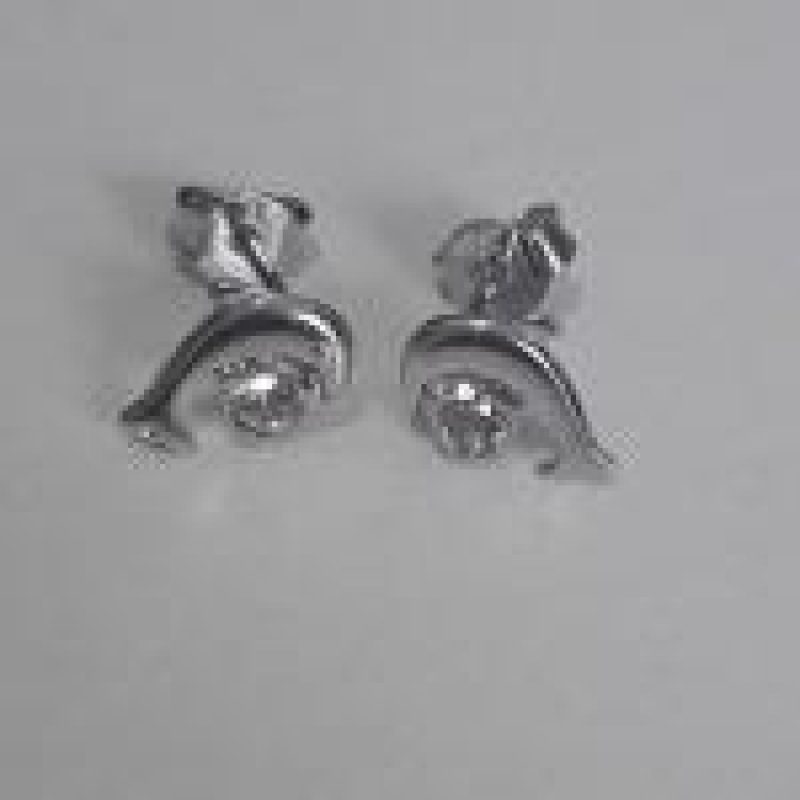 Brinco Golfinho com Zirconia R