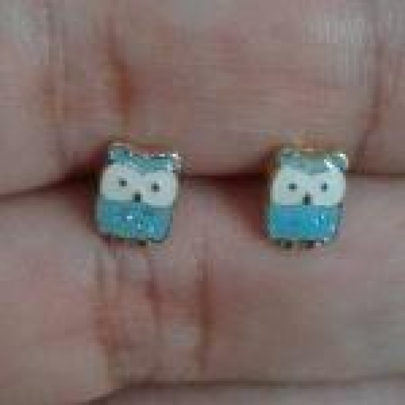 Brinco Infantil Corujinha de Resina