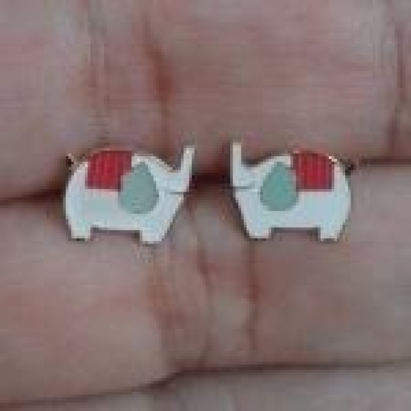 Brinco Infantil Elefantinho Branco