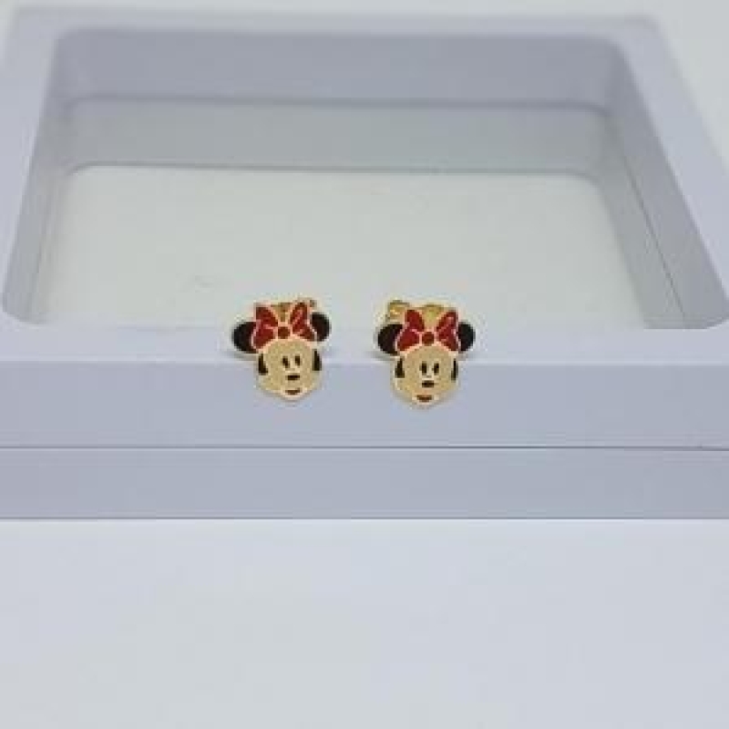 Brinco Minnie Resina 