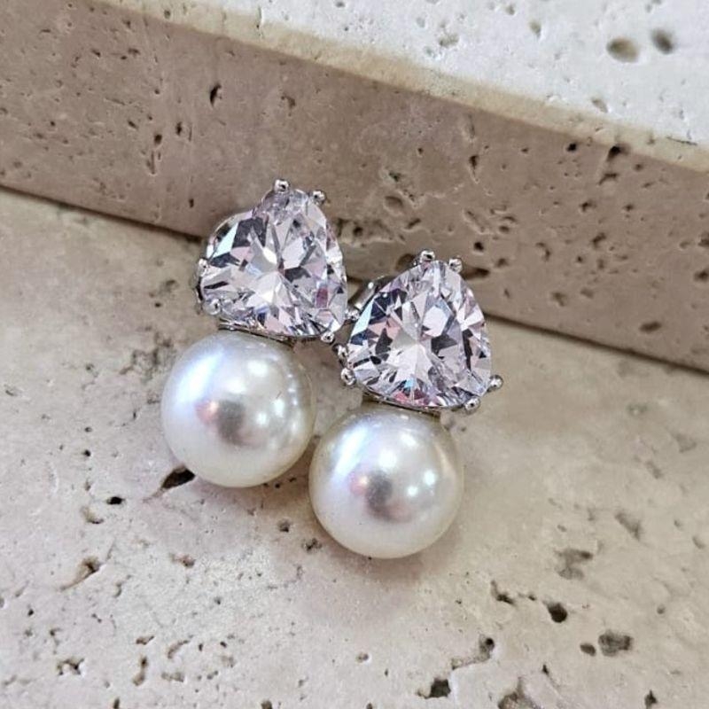 Brinco Pérola Base Zirconia