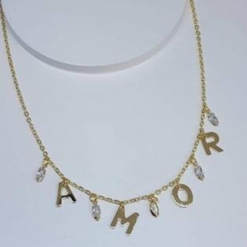 Choker Amor Navete Cristal