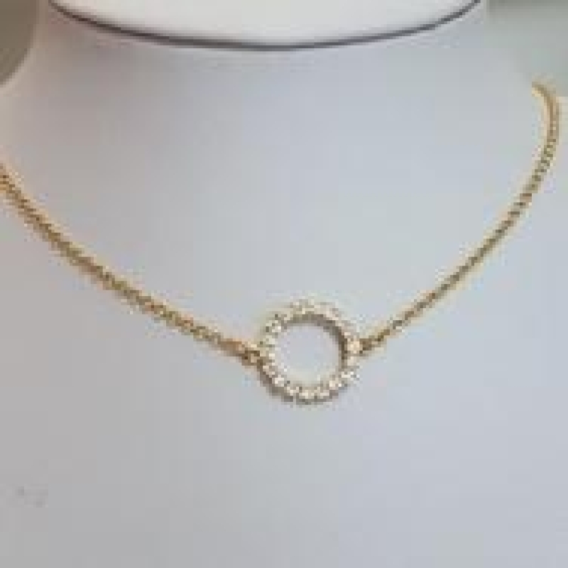 Choker Aro Com Zircônia