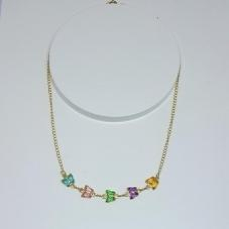 Choker Borboletas Coloridas 