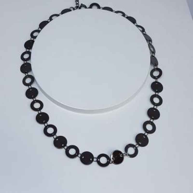 Choker Chapa Redonda e Vazada G