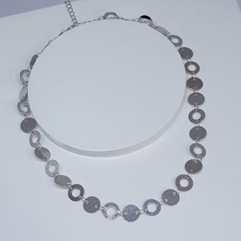 Choker Chapa Redonda e Vazada R