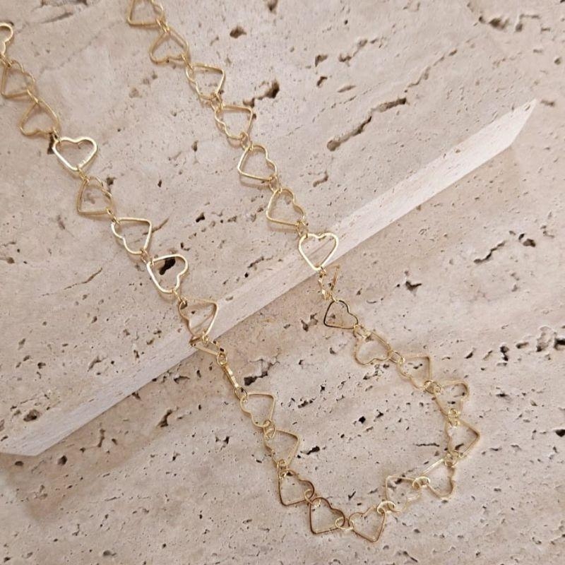 Choker Corações Vazados