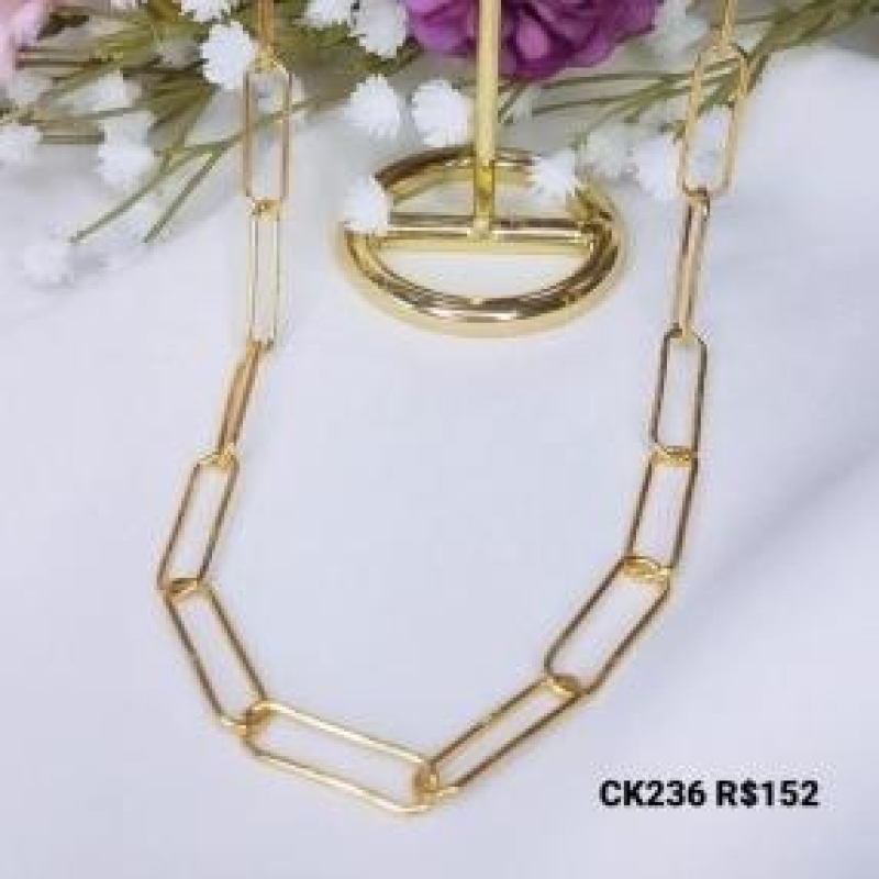 Choker Elo Oval Fino Grande