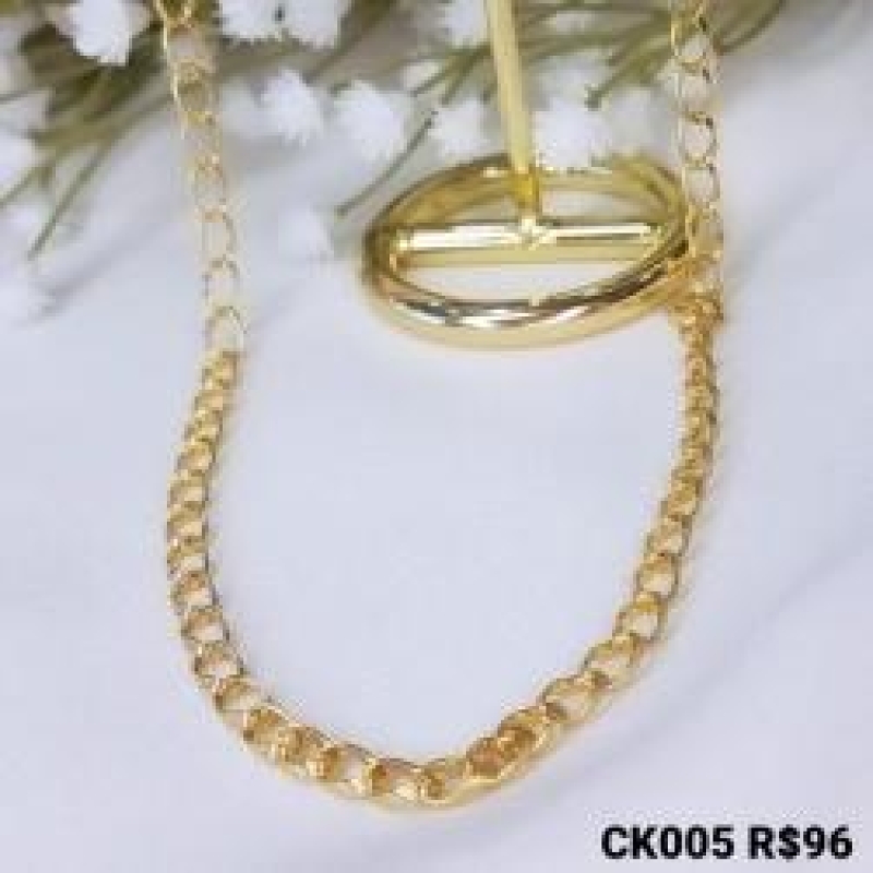 Choker Elos Ovais Duplos 