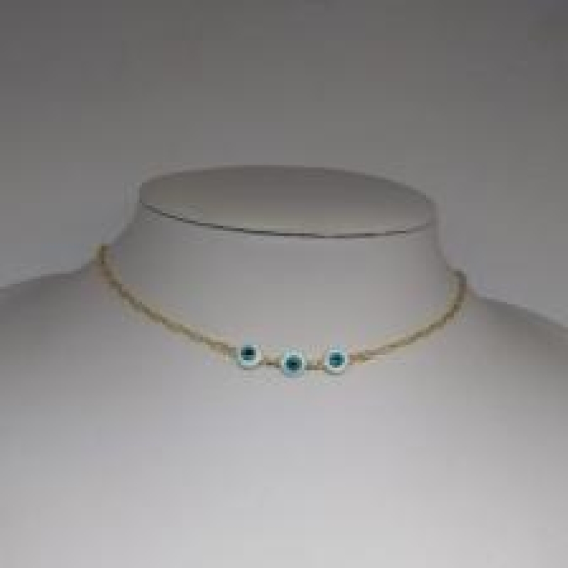 Choker Olho Grego Cartier 
