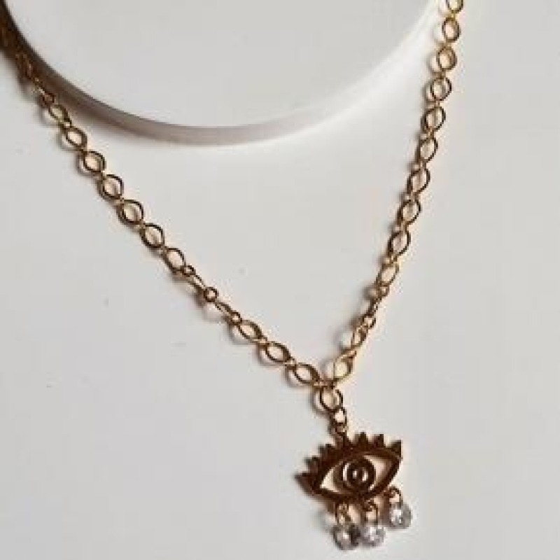 Choker Olho Grego com Zircônia 