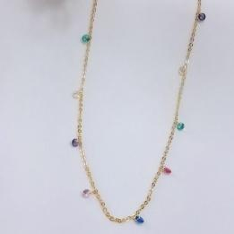 Choker Pedras Coloridas