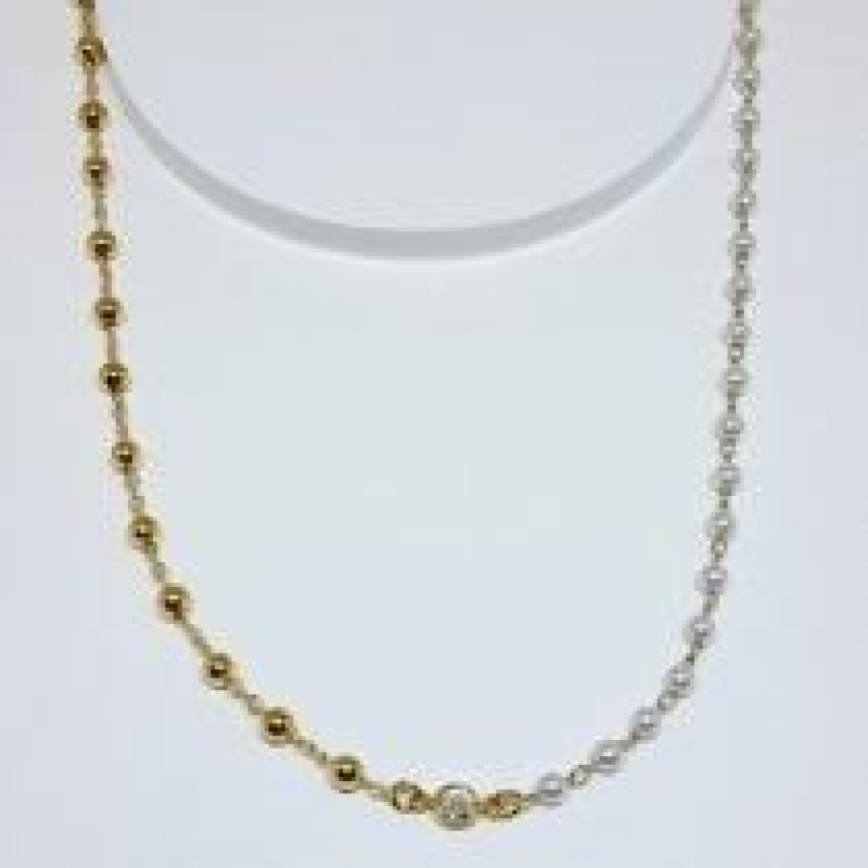 Choker Perola e Bola com Zirconia Central  