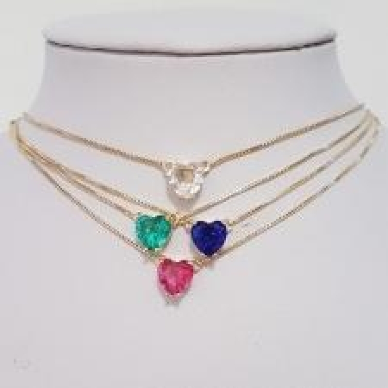 Choker Ponto de Luz Coração Fusion