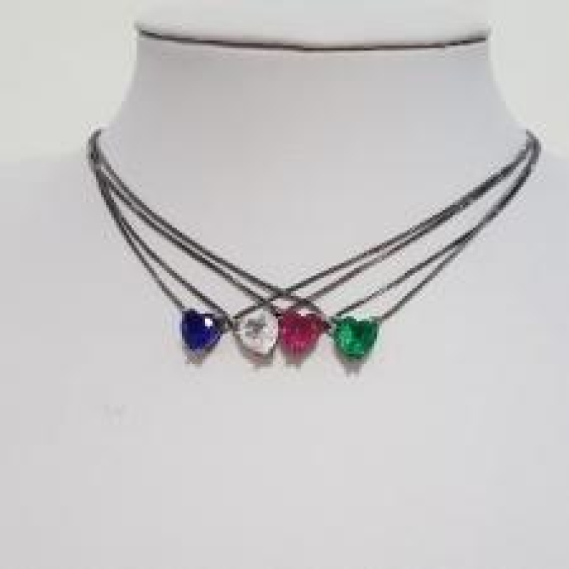 Choker Ponto de Luz Coração Fusion G