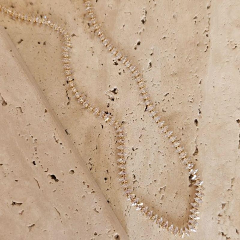 Choker Riviera Navete Cristal 40cm