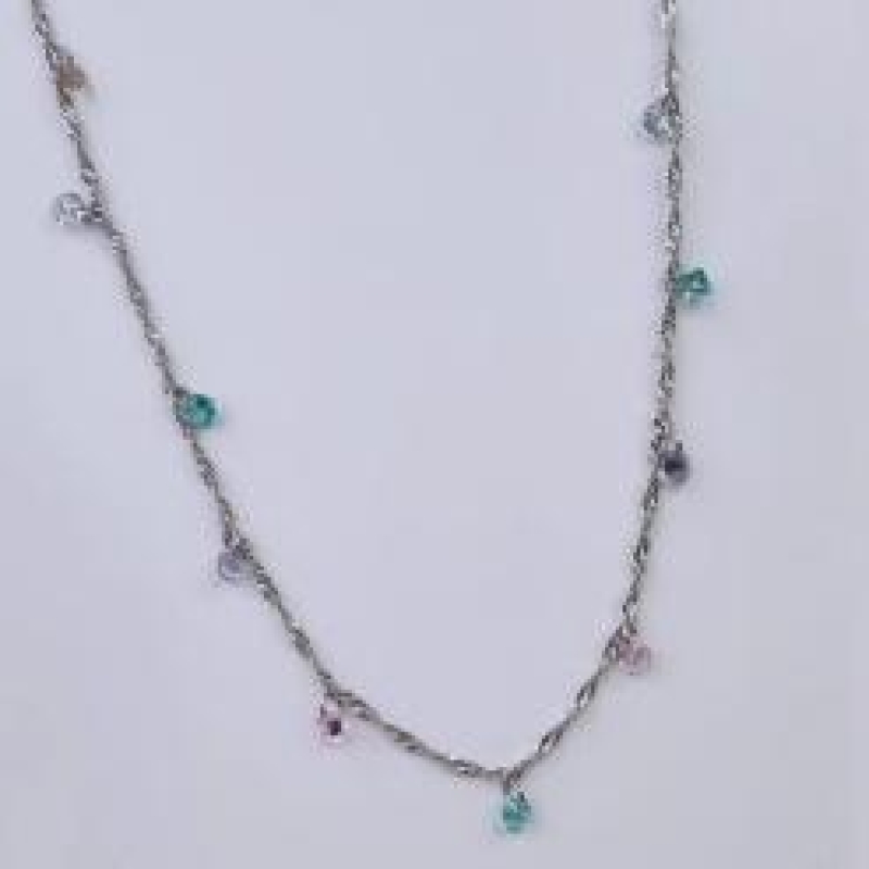 Choker Singapura com Zirconias Coloridas