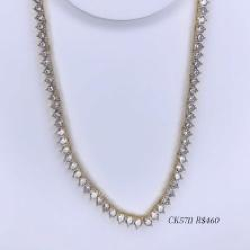 Choker Zirconias Cristal Luxo