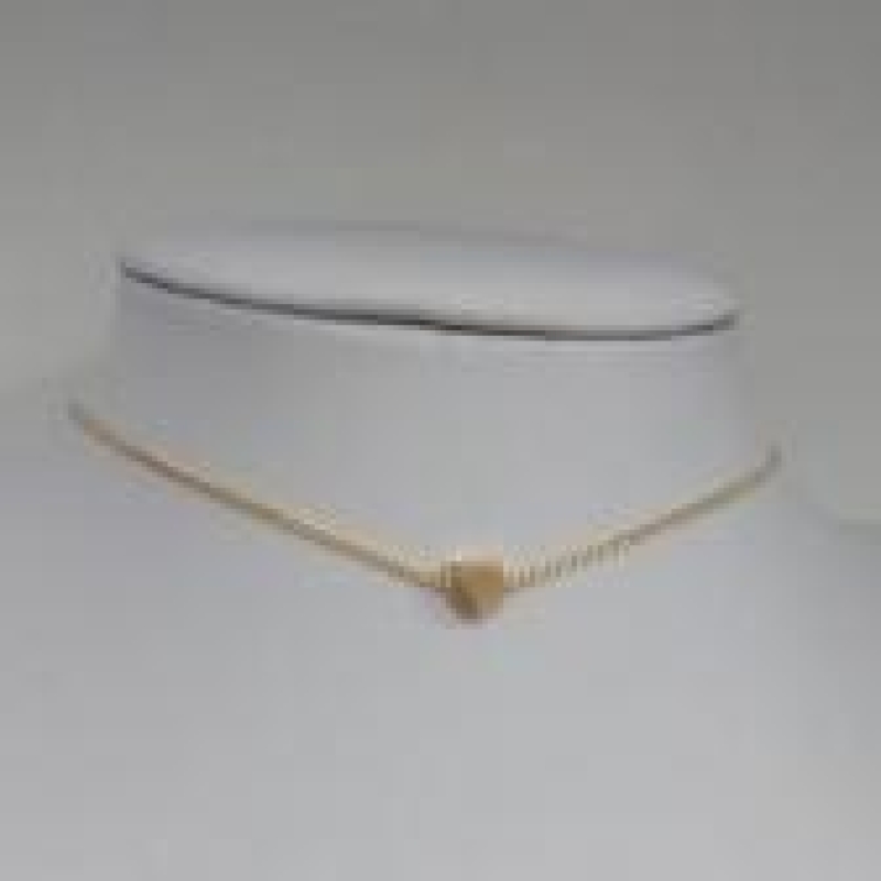 Colar Choker Coração Liso Peq