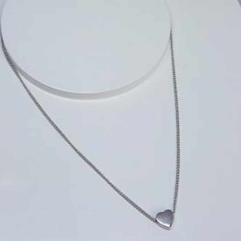 Colar Choker Coração Liso Peq R