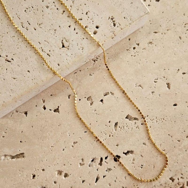 Gargantilha Bolinhas Amassadas 50cm