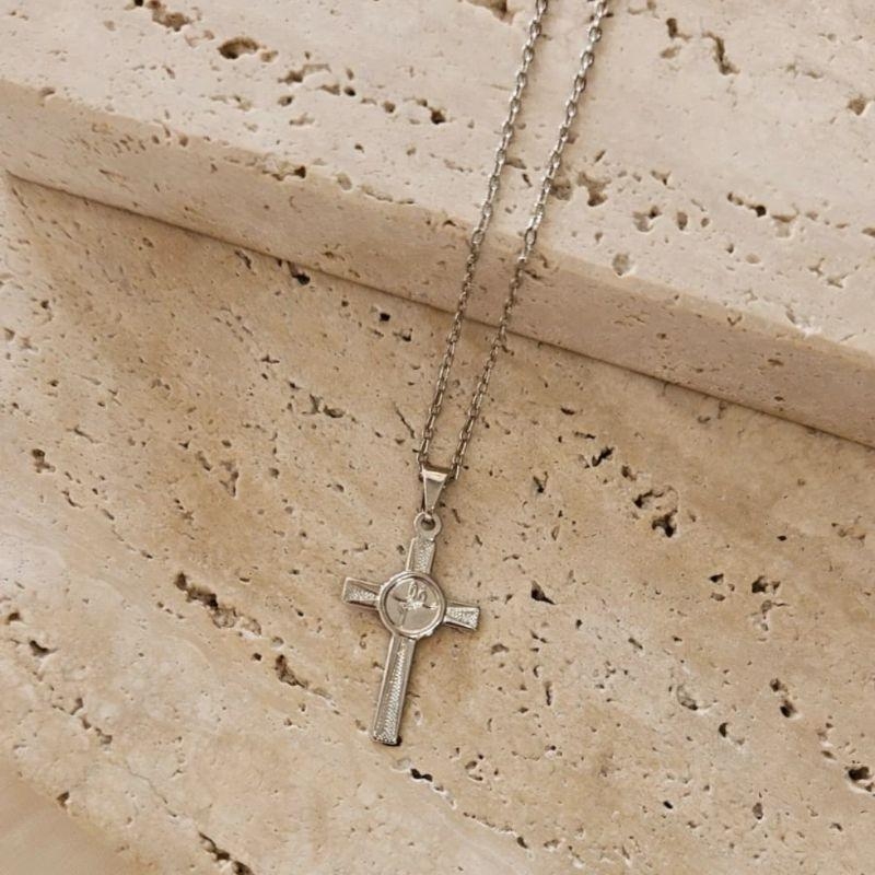 Gargantilha Crucifixo Fé 45cm