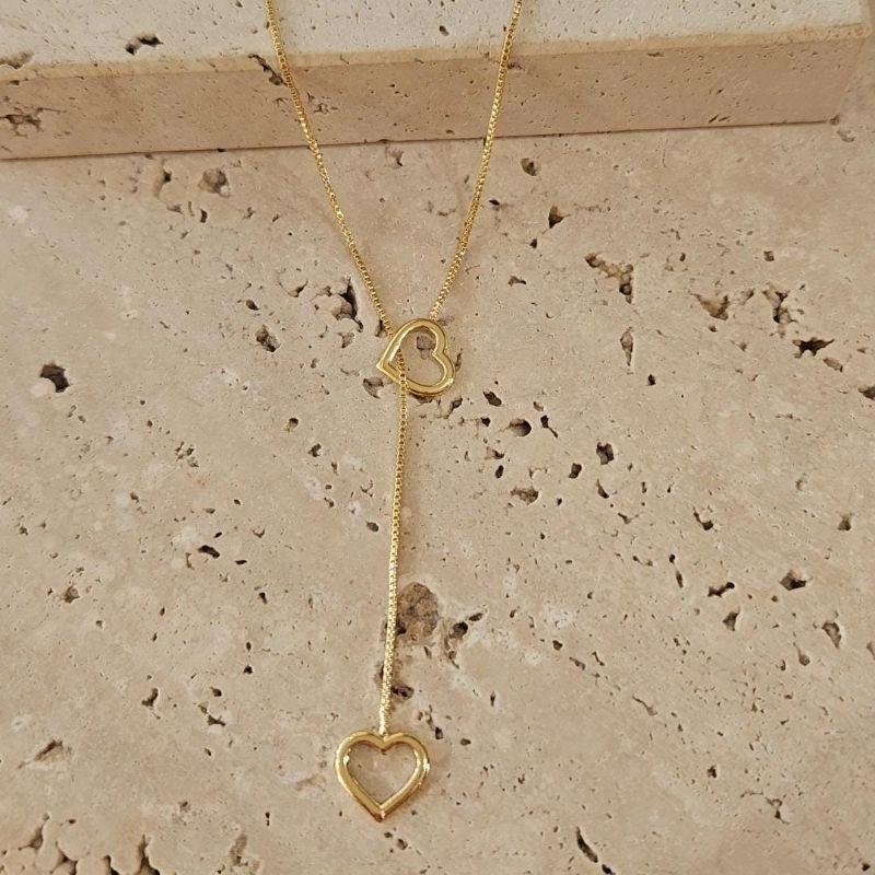 Gargantilha Gravatinha Coração Mini 60cm