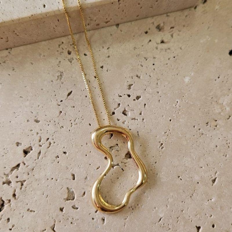 Gargantilha Organica Oval 45cm