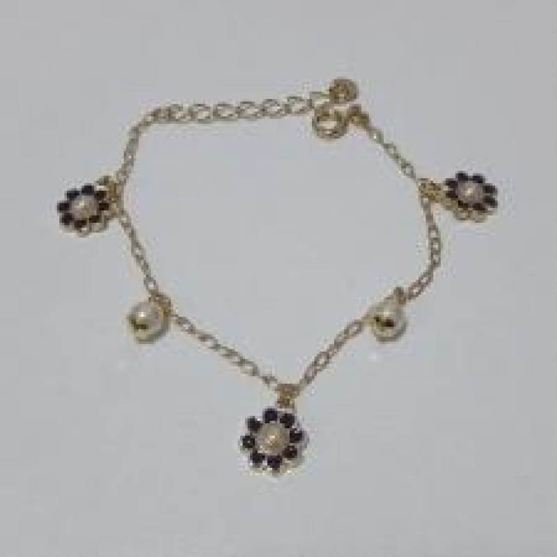 Pulseira Florzinha com Pérola