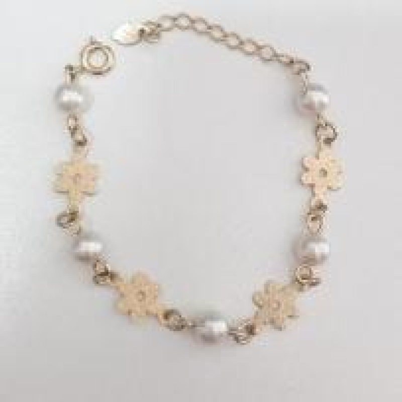 Pulseira Florzinha/Perola Infantil