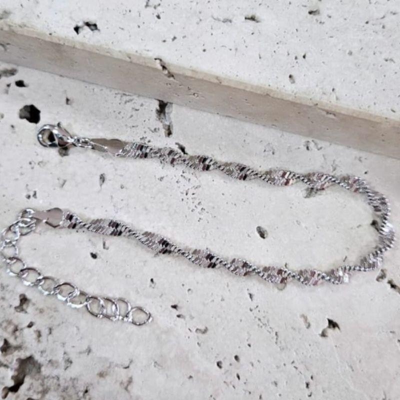 Pulseira Singapura Grossa 3,2mm 18cm