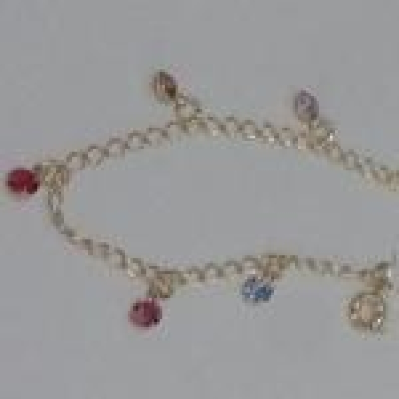 Pulseira Strass Colorido Infantil