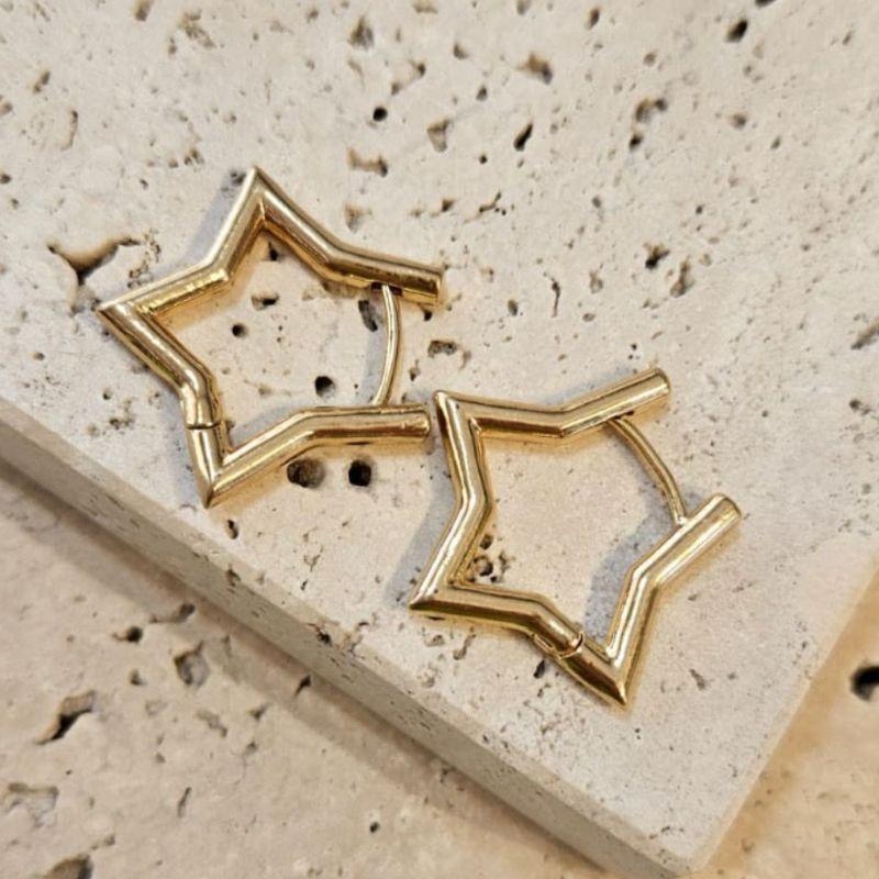 Brinco Argola Estrela Click