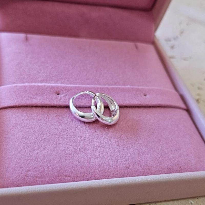 Brinco Argola Lisa Pequena Prata