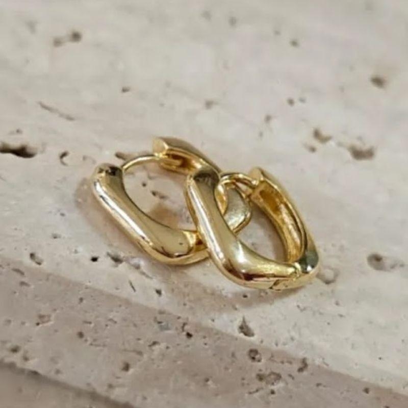 Brinco Argola Quadrada Média