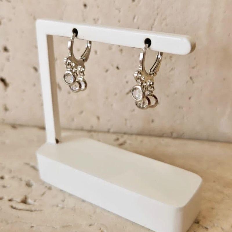 Brinco Argola Três Cristais