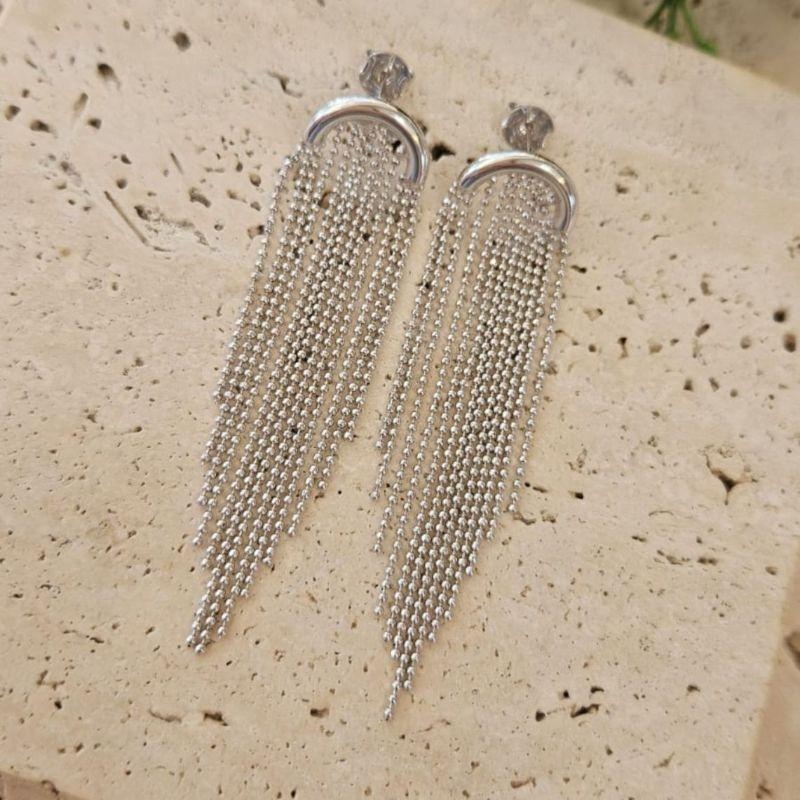 Brinco Franja de Bolinhas