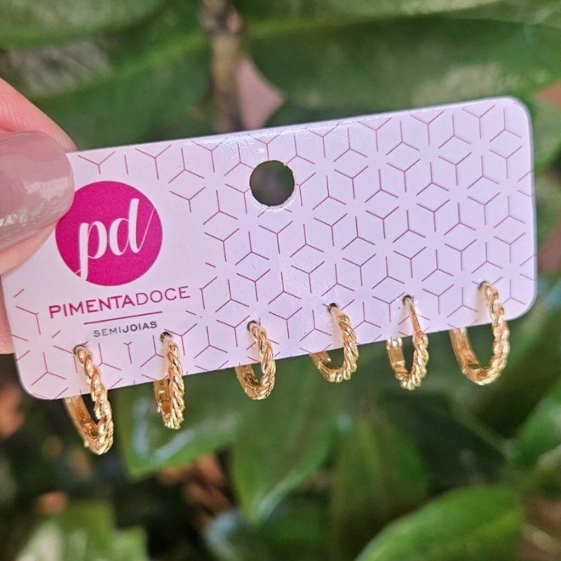 Brinco Trio Argolinha Torcida