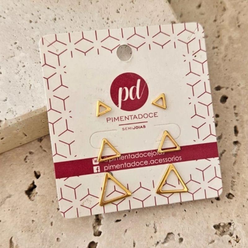 Brinco Trio Forma Geométricas Triangulo