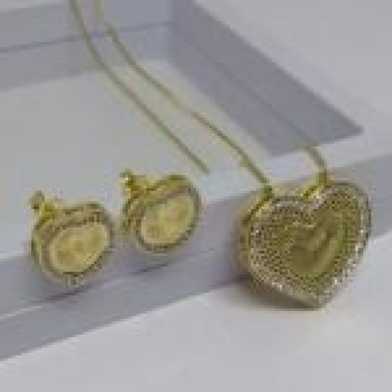 Conjunto Coração 2D com Zirconia