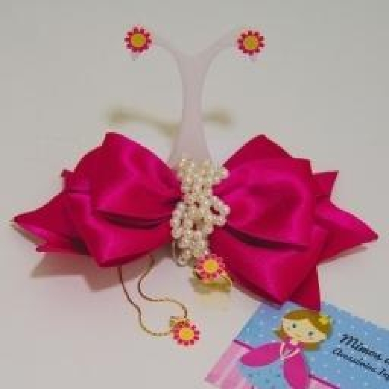 Conjunto Florzinha Rosa  2 (Brinco e anel)