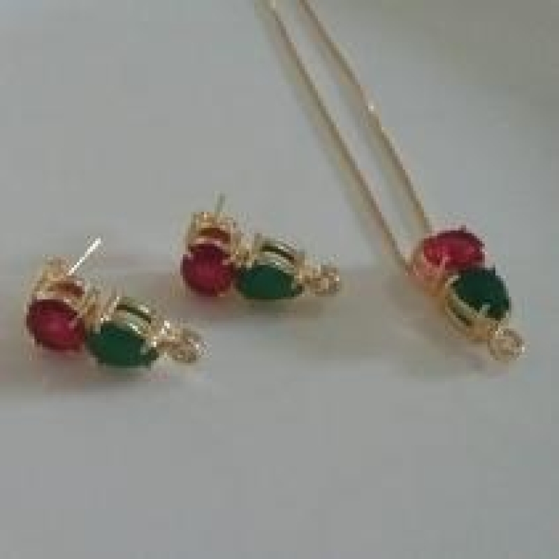 Conjunto Gota Pedra Natural