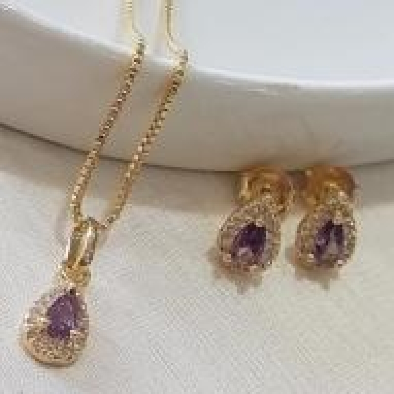  Conjunto Gota Roxa Mini